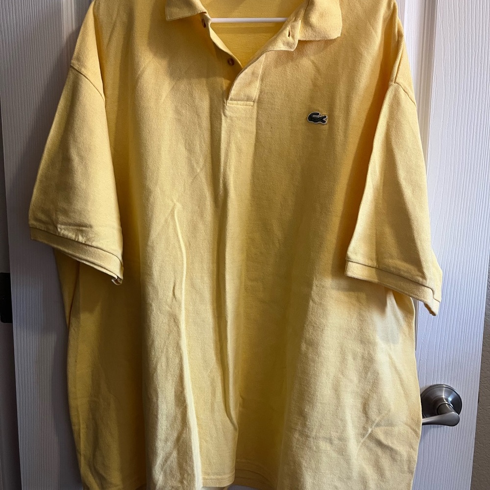 Lacoste Yellow Polo Shirt Classic Short-Sleeve 4XL (9) used